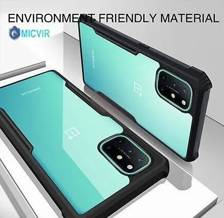 Micvir Back Cover for OnePlus 8T (Transparent, Black, Shock Proof, Polycarbonate, Pack of: 1) — image 2 of 4