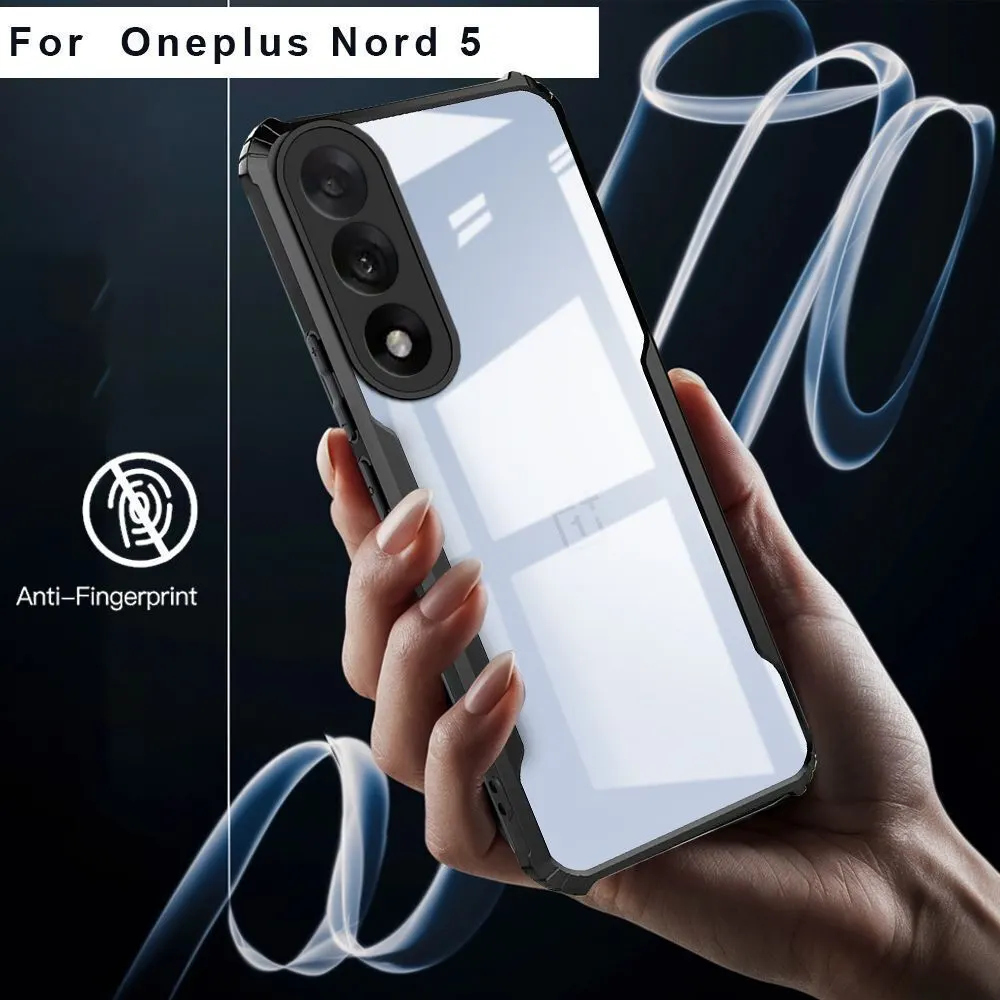 Micvir Back Cover for OnePlus Nord 5 (Transparent, Black, Shock Proof, Polycarbonate, Pack of: 1) — image 2 of 5