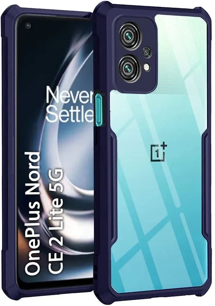 Micvir Back Cover for OnePlus Nord CE 2 Lite 5G (Transparent, Blue, Shock Proof, Polycarbonate, Pack of: 1)