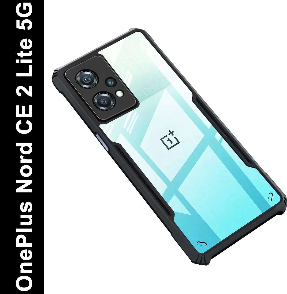 Micvir Back Cover for OnePlus Nord CE 2 Lite 5G (Transparent, Black, Shock Proof, Polycarbonate, Pack of: 1)