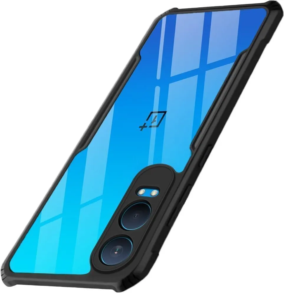 Micvir Back Cover for OnePlus Nord CE 4 Lite (5G) (Transparent, Black, Shock Proof, Polycarbonate, Pack of: 1)