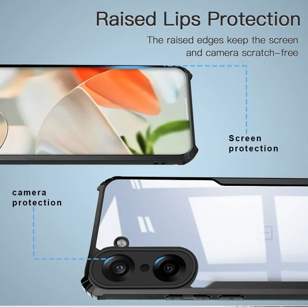 Micvir Back Cover for OnePlus Nord Ce 5 (Transparent, Black, Shock Proof, Polycarbonate, Pack of: 1) — image 4 of 5