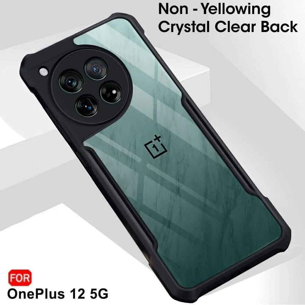 Micvir Back Cover for OnePlus 12 5G (Transparent, Black, Shock Proof, Polycarbonate, Pack of: 1) — image 2 of 5