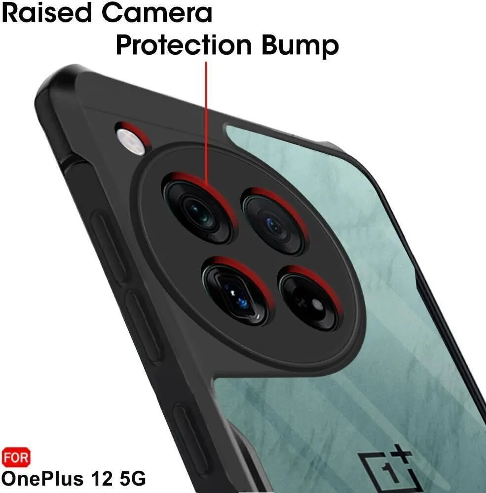 Micvir Back Cover for OnePlus 12 5G (Transparent, Black, Shock Proof, Polycarbonate, Pack of: 1) — image 4 of 5