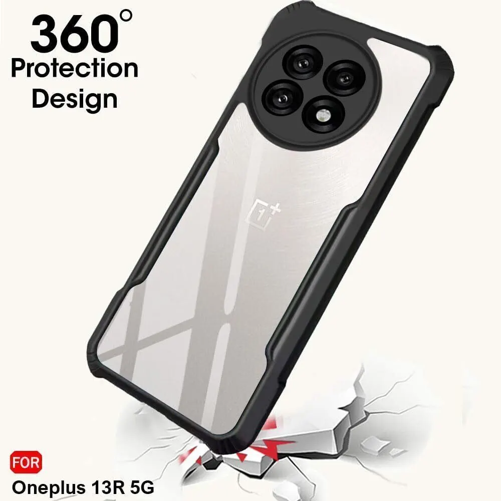 Micvir Back Cover for OnePlus 13R 5G (Transparent, Black, Shock Proof, Polycarbonate, Pack of: 1) — image 2 of 5