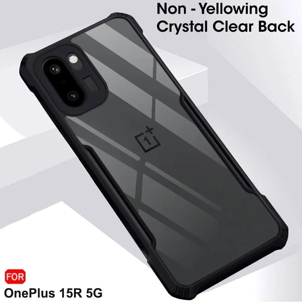 Xolia Back Cover for OnePlus 15r 5G (Transparent, Black, Shock Proof, Polycarbonate, Pack of: 1) — image 4 of 5