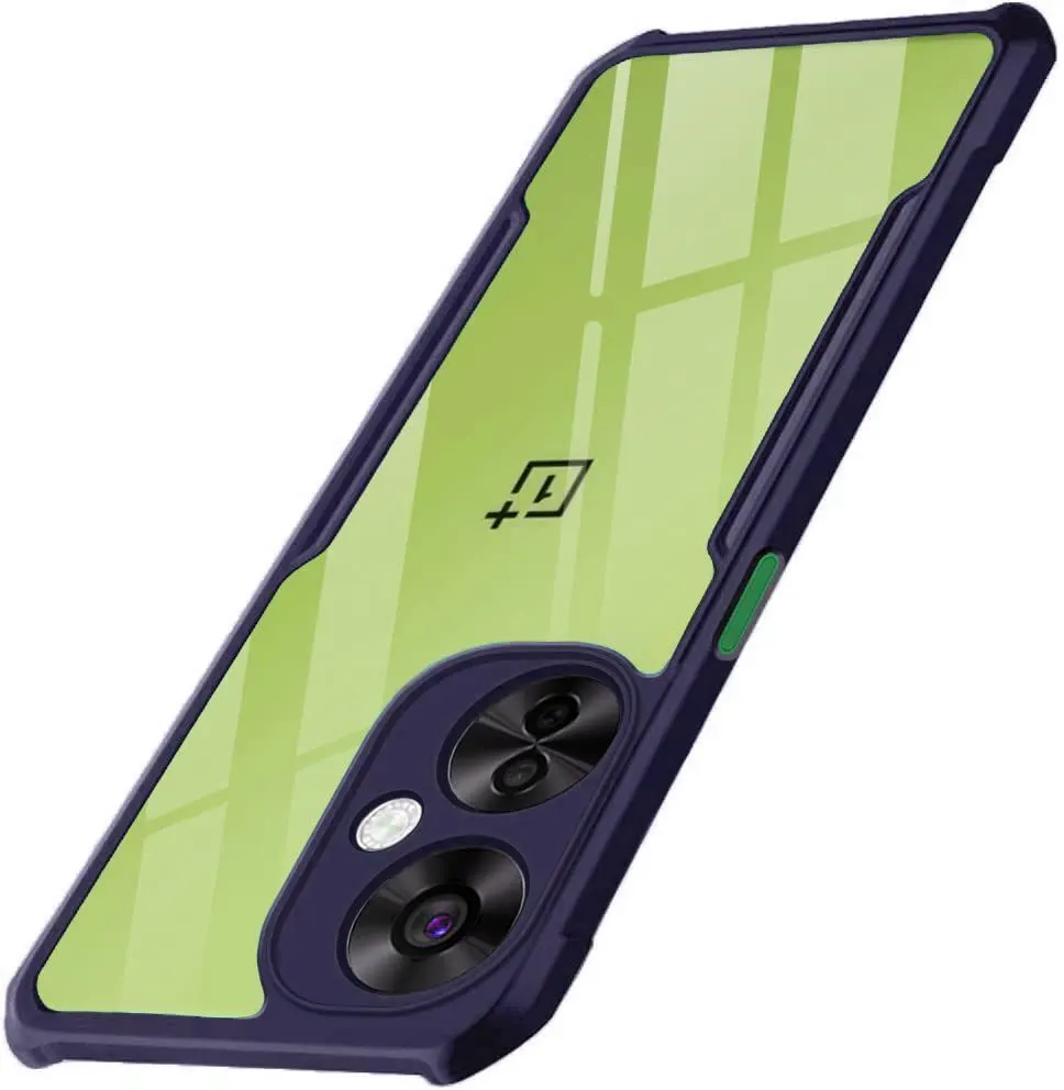 Micvir Back Cover for OnePlus Nord CE 3 Lite 5G (Transparent, Blue, Shock Proof, Polycarbonate, Pack of: 1)
