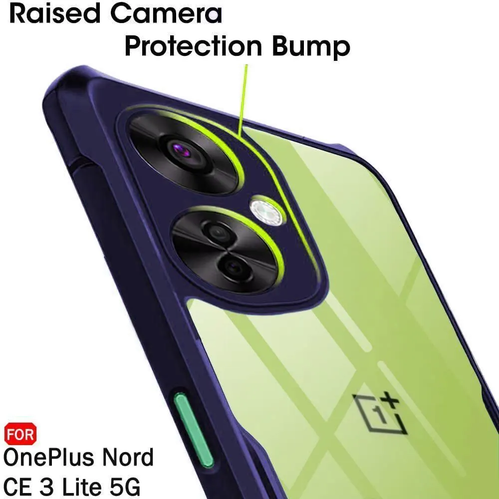Micvir Back Cover for OnePlus Nord CE 3 Lite 5G (Transparent, Blue, Shock Proof, Polycarbonate, Pack of: 1) — image 4 of 5