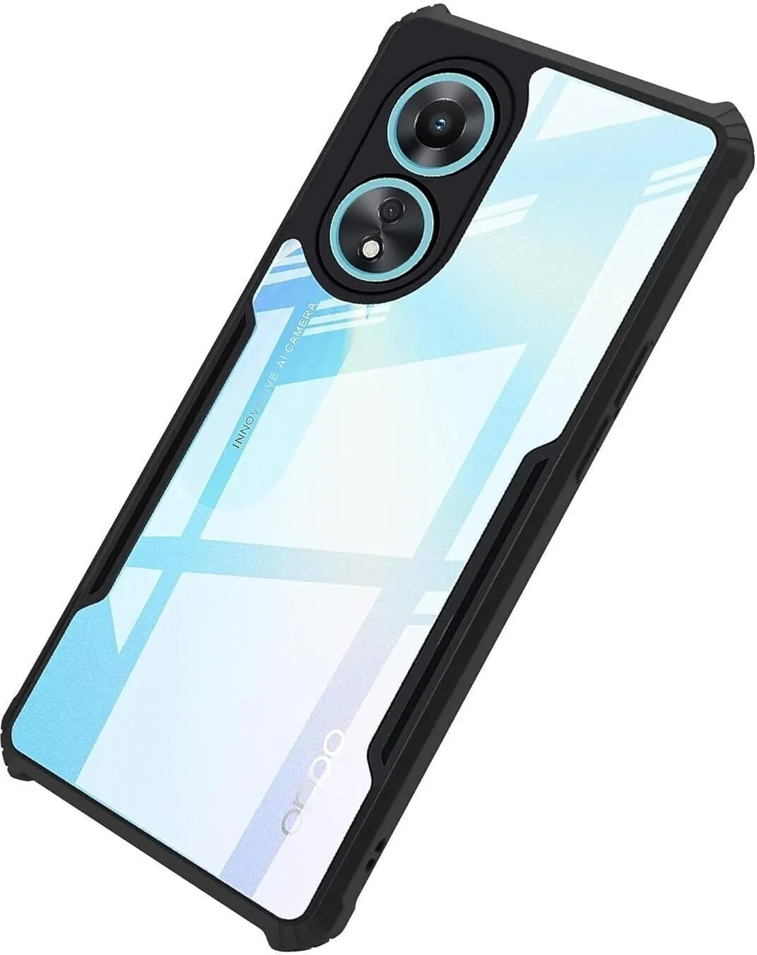 Micvir Back Cover for OPPO A58 5G (Transparent, Black, Shock Proof, Polycarbonate, Pack of: 1) — image 2 of 5