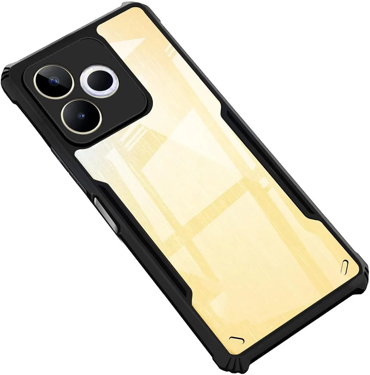Micvir Back Cover for OPPO A5 Pro 5G (Transparent, Black, Shock Proof, Polycarbonate, Pack of: 1)