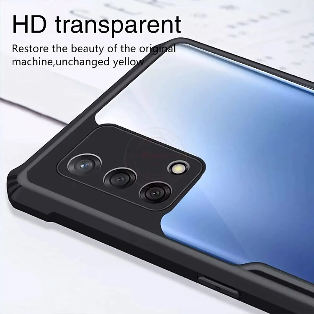 Micvir Back Cover for Oppo F19 (Transparent, Black, Shock Proof, Polycarbonate, Pack of: 1) — image 4 of 5