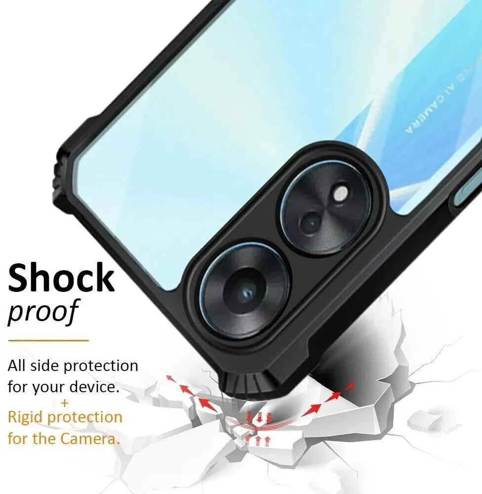 Micvir Back Cover for OPPO A78 5G (Transparent, Black, Shock Proof, Polycarbonate, Pack of: 1) — image 2 of 5