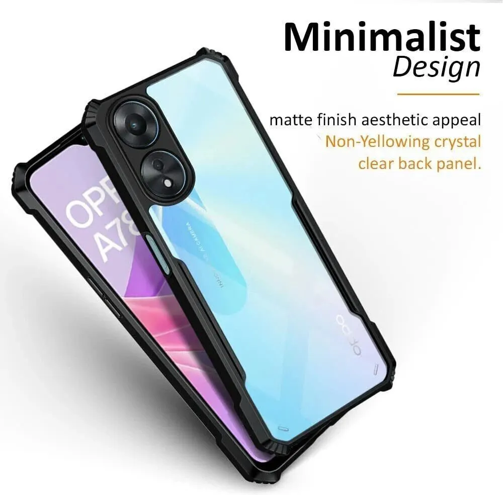 Micvir Back Cover for OPPO A78 5G (Transparent, Black, Shock Proof, Polycarbonate, Pack of: 1) — image 4 of 5