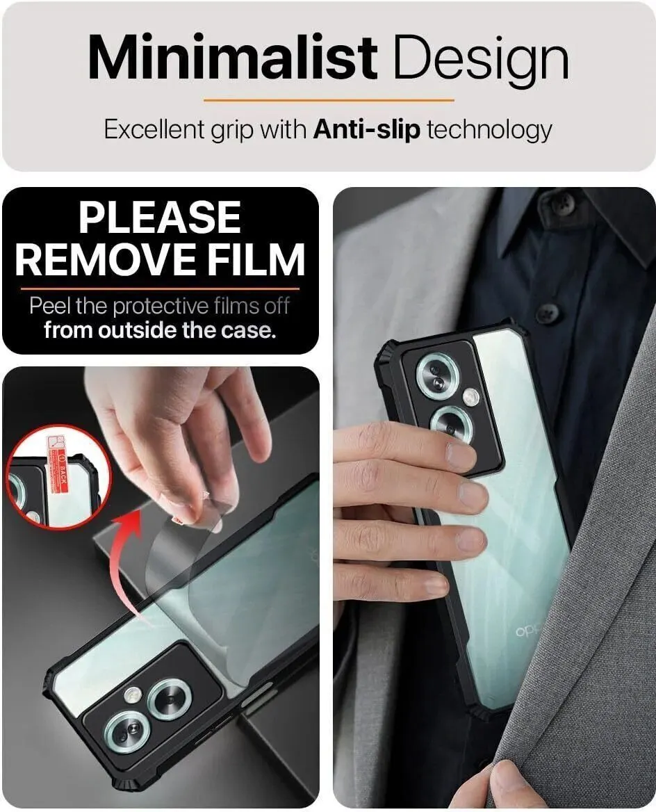Micvir Back Cover for OPPO A79 5G (Transparent, Black, Shock Proof, Polycarbonate, Pack of: 1) — image 2 of 5