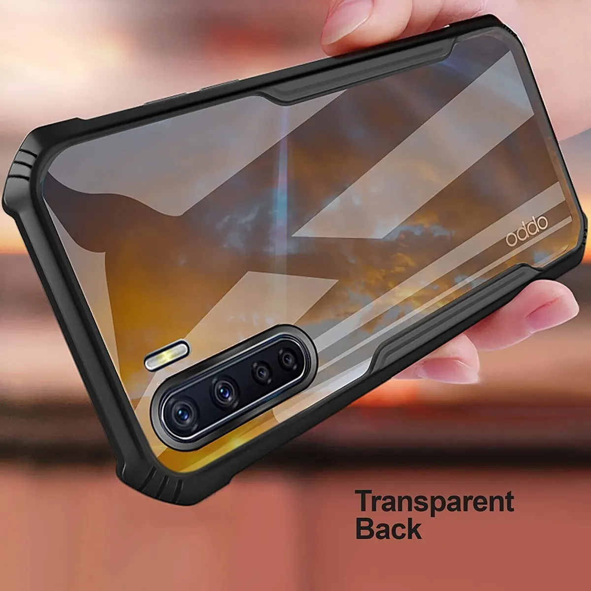 Micvir Back Cover for Oppo F15 (Black, Shock Proof, Polycarbonate, Pack of: 1) — image 4 of 5