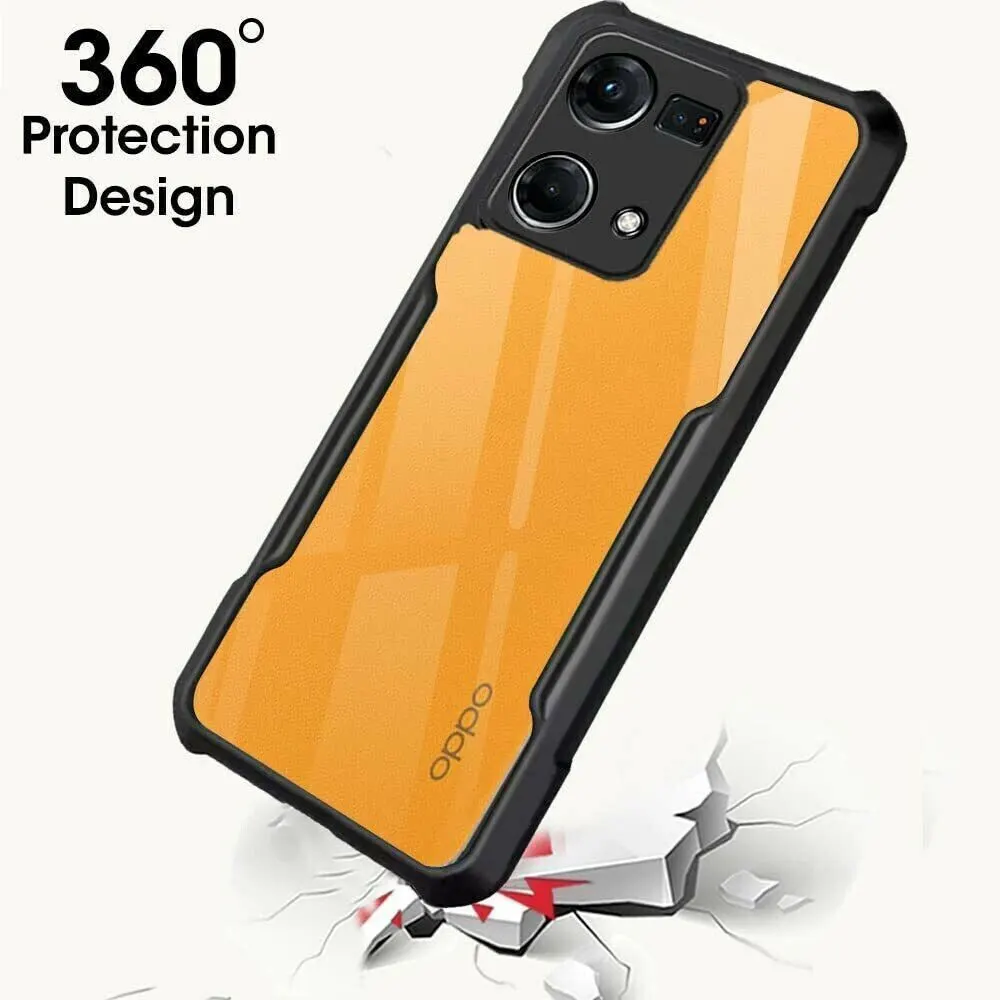 Micvir Back Cover for Oppo F21 Pro (Transparent, Black, Shock Proof, Polycarbonate, Pack of: 1) — image 2 of 5