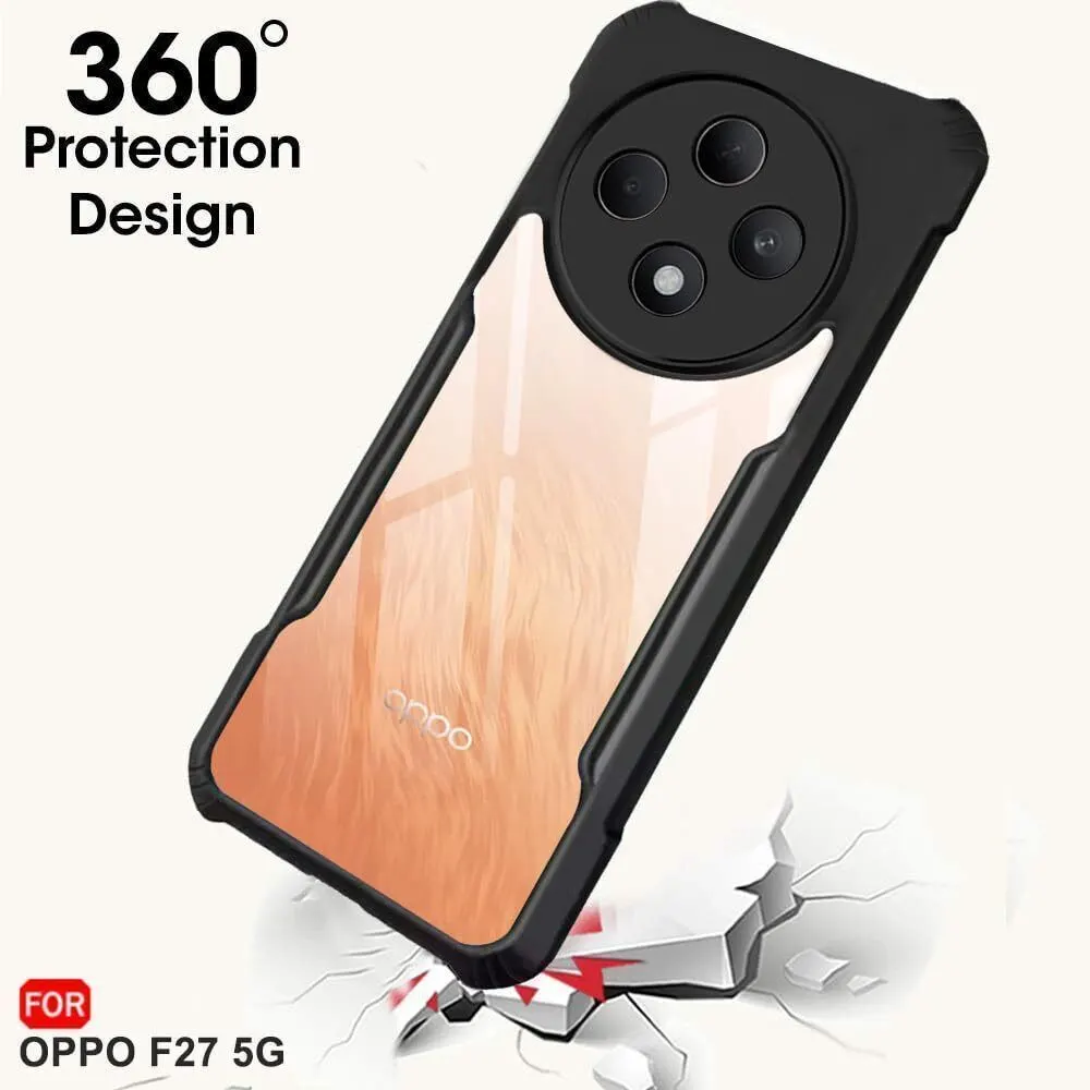 Micvir Back Cover for OPPO F27 5G (Transparent, Black, Shock Proof, Polycarbonate, Pack of: 1) — image 2 of 5