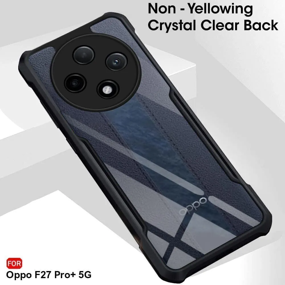 Micvir Back Cover for OPPO F27 Pro Plus 5G (Transparent, Black, Shock Proof, Polycarbonate, Pack of: 1) — image 3 of 5