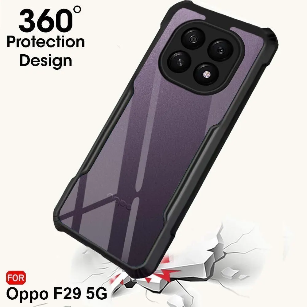 Micvir Back Cover for Oppo F29 5G (Transparent, Black, Shock Proof, Polycarbonate, Pack of: 1) — image 3 of 5