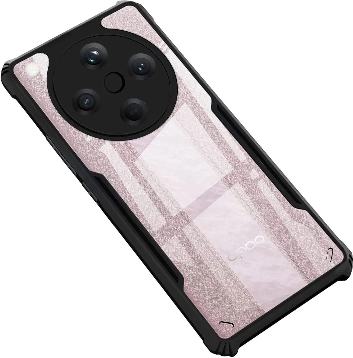 Micvir Back Cover for OPPO Find X8 5G (Transparent, Black, Shock Proof, Polycarbonate, Pack of: 1)