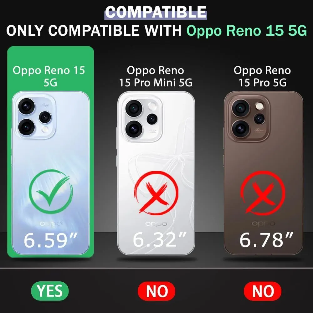 Xolia Back Cover for Oppo Reno 15 5G (Transparent, Black, Shock Proof, Polycarbonate, Pack of: 1) — image 2 of 5