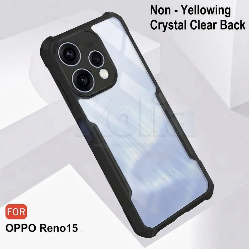 Xolia Back Cover for Oppo Reno 15 5G (Transparent, Black, Shock Proof, Polycarbonate, Pack of: 1) — image 4 of 5