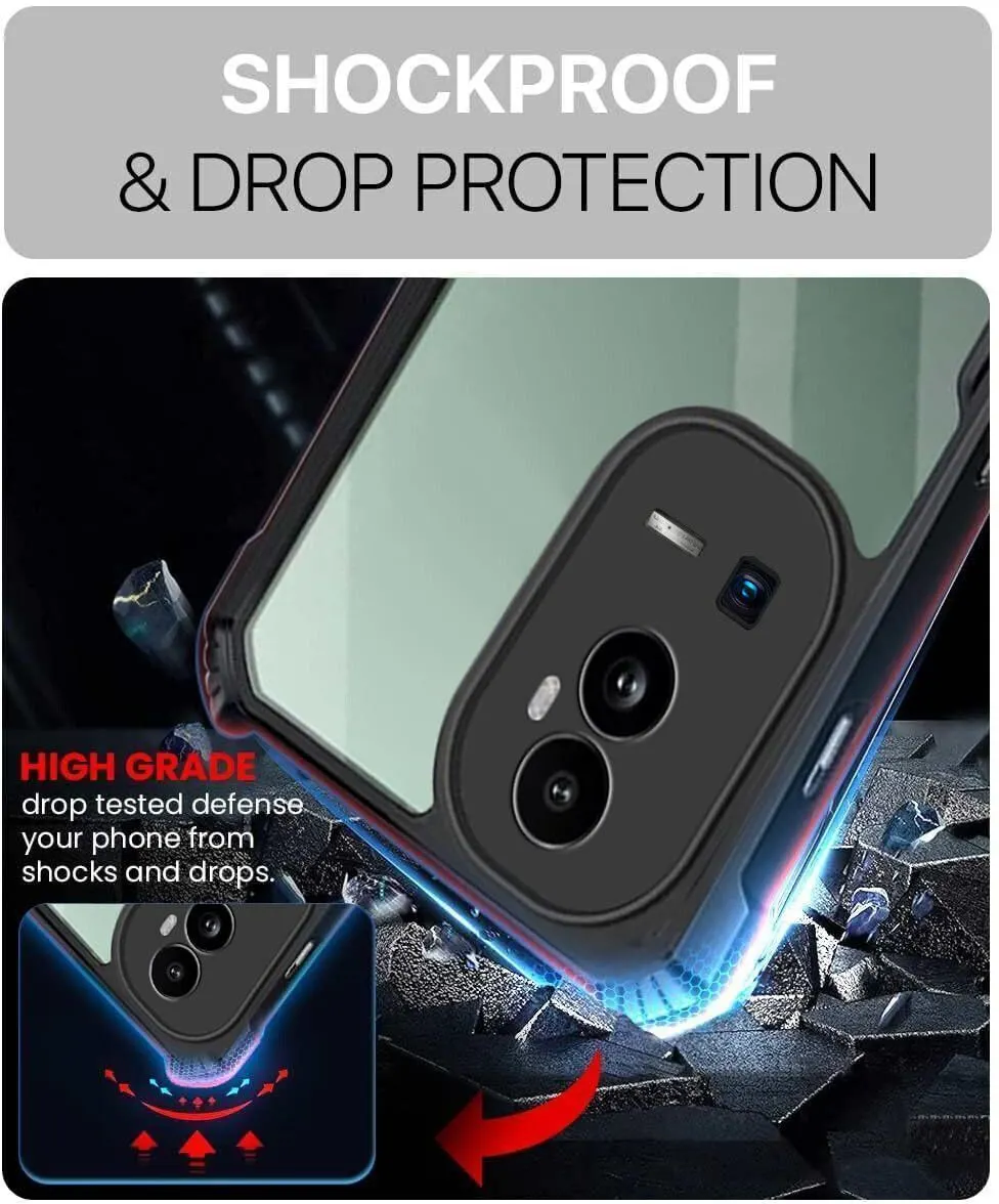 Micvir Back Cover for OPPO Reno 10 Pro Plus 5G, Oppo Reno 10 Pro+ 5G (Transparent, Black, Shock Proof, Polycarbonate, Pack of: 1) — image 3 of 5