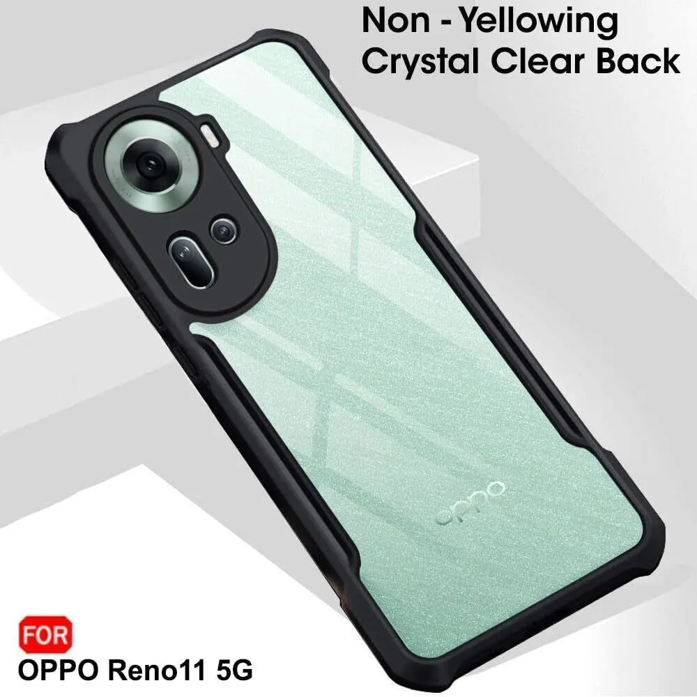 Micvir Back Cover for Oppo Reno 11 5G (Transparent, Black, Shock Proof, Polycarbonate, Pack of: 1) — image 3 of 5