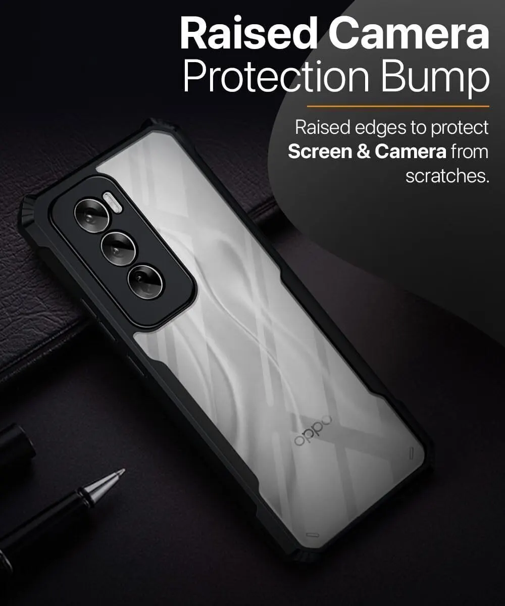 Micvir Back Cover for Oppo Reno 12 Pro 5G (Transparent, Black, Shock Proof, Polycarbonate, Pack of: 1) — image 4 of 5