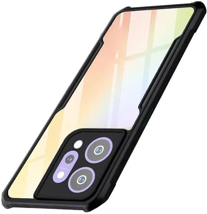 Micvir Back Cover for Oppo Reno 14 5G (Transparent, Black, Shock Proof, Polycarbonate, Pack of: 1)