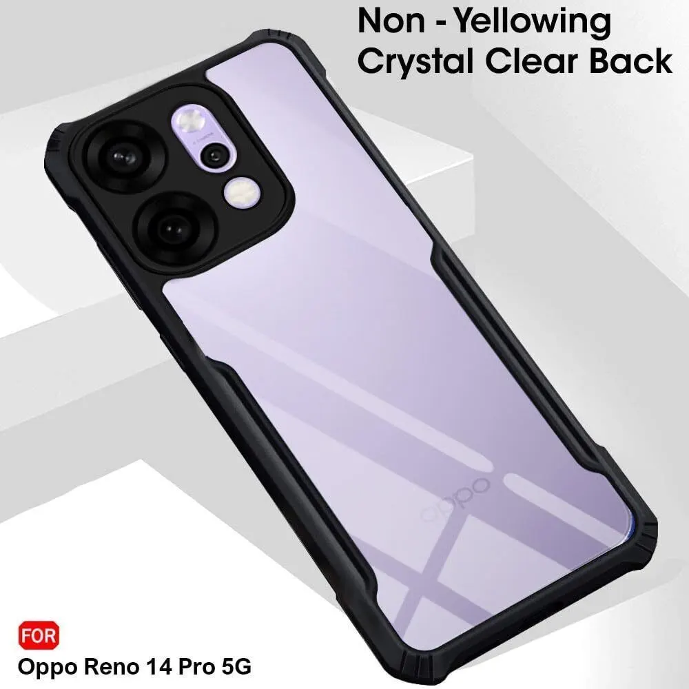 Micvir Back Cover for Oppo Reno 14 Pro 5G (Transparent, Black, Shock Proof, Polycarbonate, Pack of: 1) — image 4 of 5