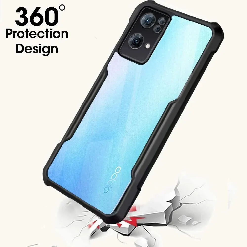 Micvir Back Cover for Oppo Reno 7 Pro 5G (Transparent, Black, Shock Proof, Polycarbonate, Pack of: 1) — image 2 of 5