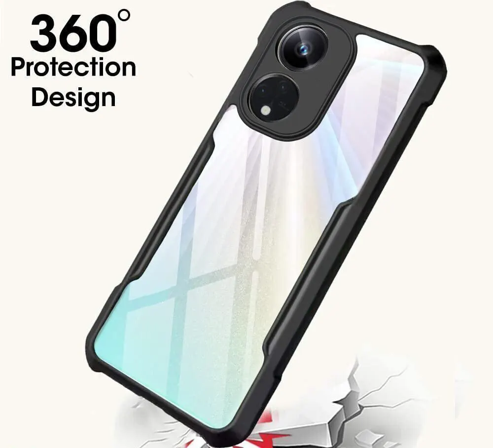 Micvir Back Cover for OPPO Reno8T 5G (Transparent, Black, Shock Proof, Polycarbonate, Pack of: 1) — image 2 of 3