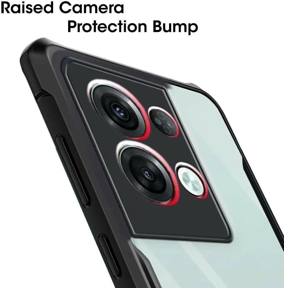 Micvir Back Cover for OPPO Reno8 Pro 5G (Transparent, Black, Shock Proof, Polycarbonate, Pack of: 1) — image 4 of 5