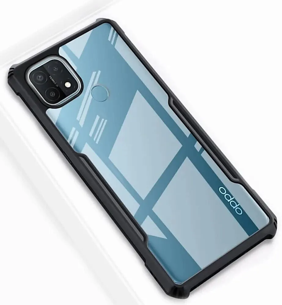 Micvir Back Cover for Oppo A15 (Transparent, Black, Shock Proof, Polycarbonate, Pack of: 1) — image 2 of 5