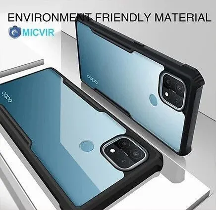 Micvir Back Cover for Oppo A15 (Transparent, Black, Shock Proof, Polycarbonate, Pack of: 1) — image 3 of 5