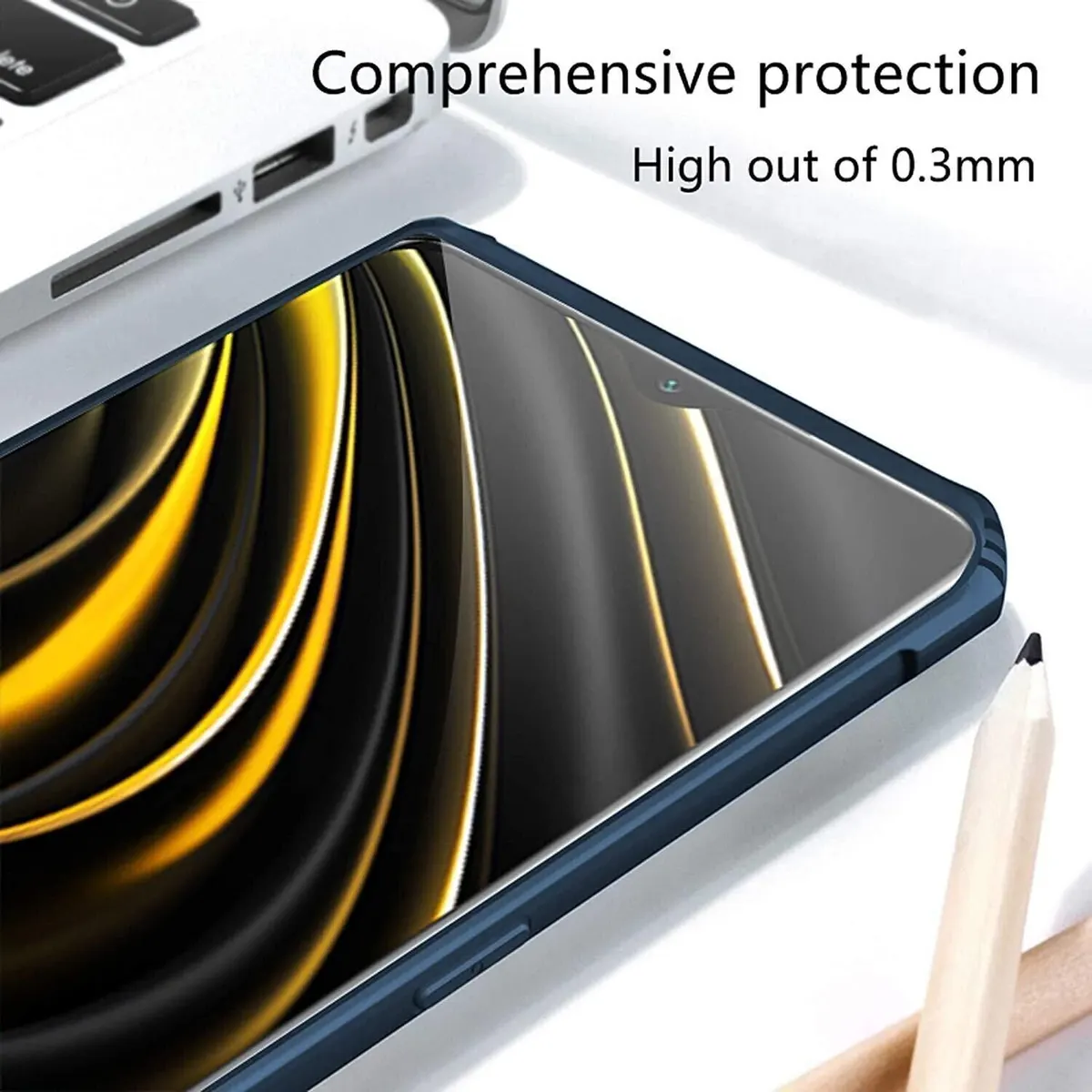 Micvir Back Cover for Oppo A15 (Transparent, Blue, Shock Proof, Polycarbonate, Pack of: 1) — image 5 of 5