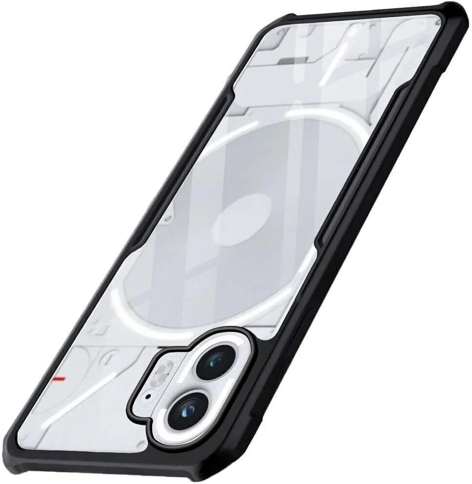Micvir Back Cover for Nothing Phone (2) (Transparent, Black, Shock Proof, Polycarbonate, Pack of: 1)