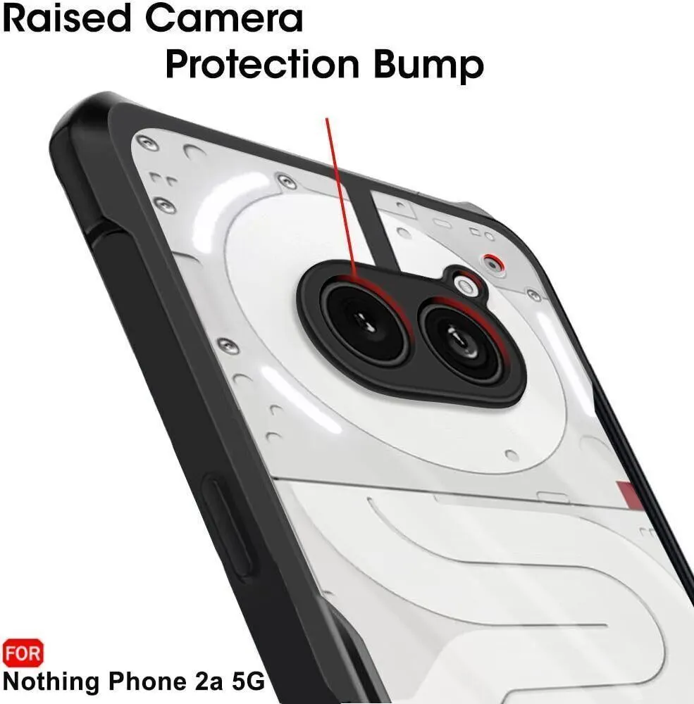 Micvir Back Cover for Nothing Phone (2a) 5G (Transparent, Black, Shock Proof, Polycarbonate, Pack of: 1) — image 4 of 5