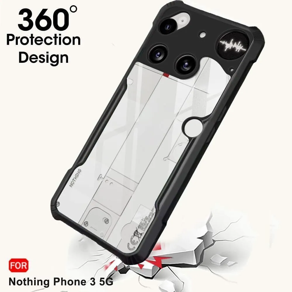 Micvir Back Cover for Nothing Phone 3 5G (Transparent, Black, Shock Proof, Polycarbonate, Pack of: 1) — image 3 of 5