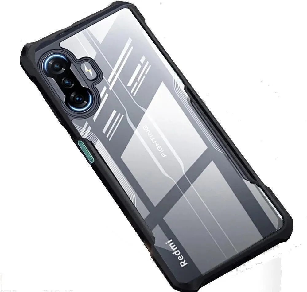 Micvir Back Cover for Poco F3 GT (Transparent, Black, Shock Proof, Polycarbonate, Pack of: 1) — image 2 of 5