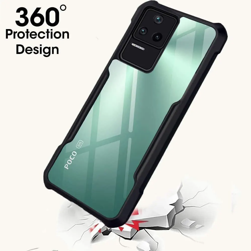 Micvir Back Cover for Poco F4 5G (Transparent, Black, Shock Proof, Polycarbonate) — image 2 of 5