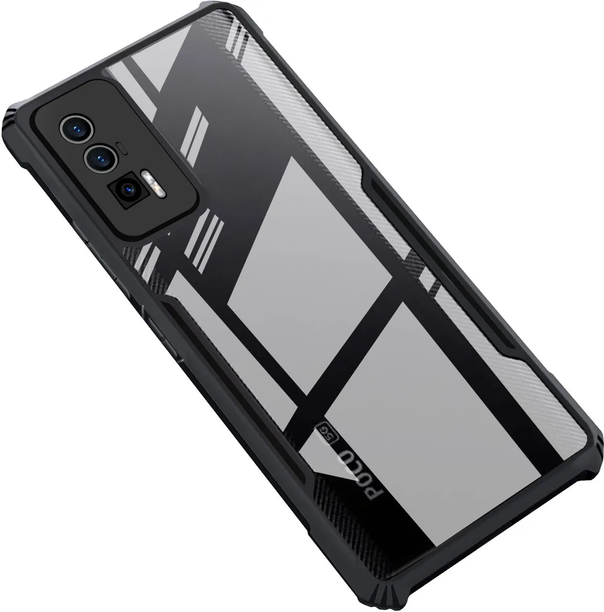 Micvir Back Cover for Poco F5 Pro 5G (Black, Shock Proof, Polycarbonate, Pack of: 1)