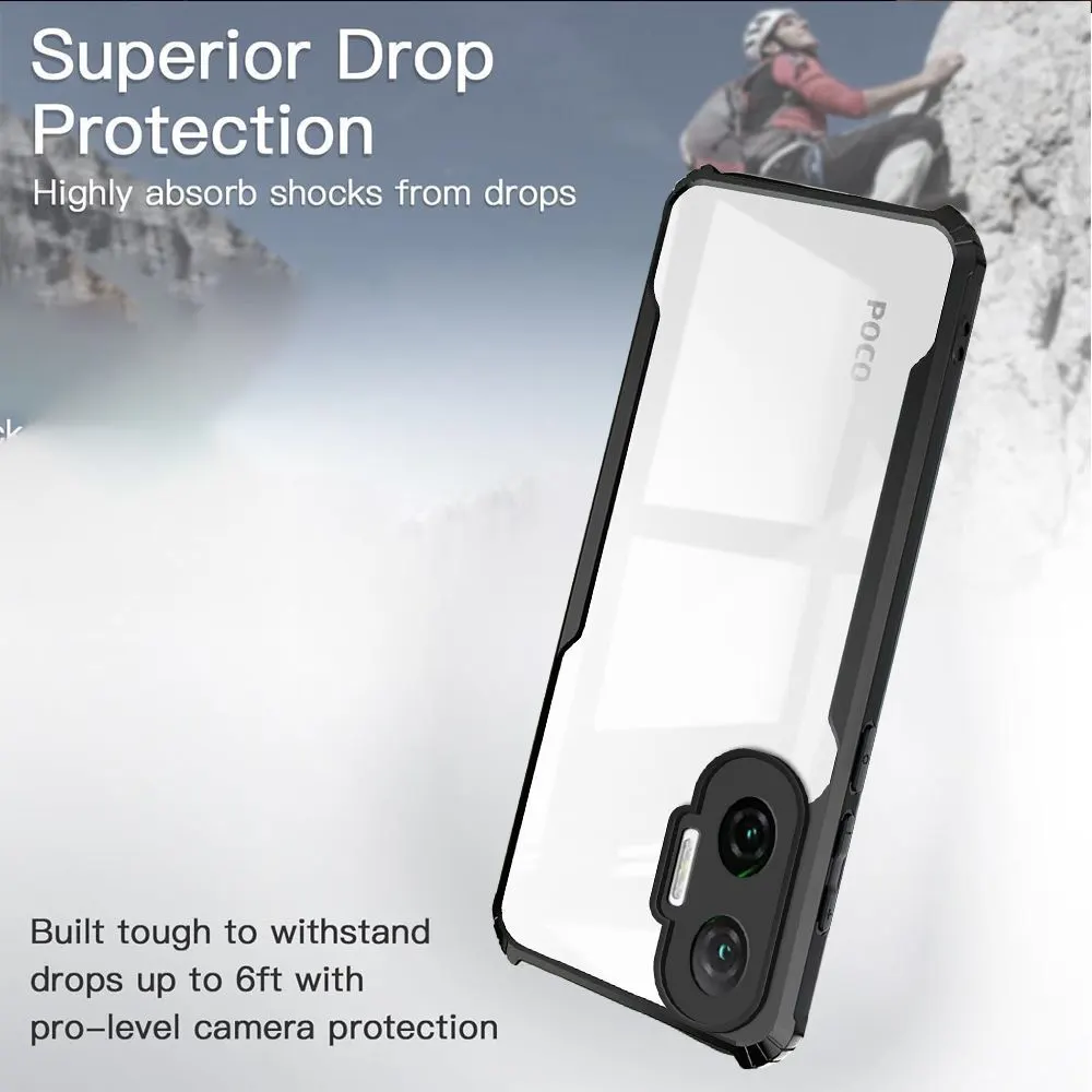 Micvir Back Cover for Poco F7 5G (Transparent, Black, Shock Proof, Polycarbonate, Pack of: 1) — image 3 of 5