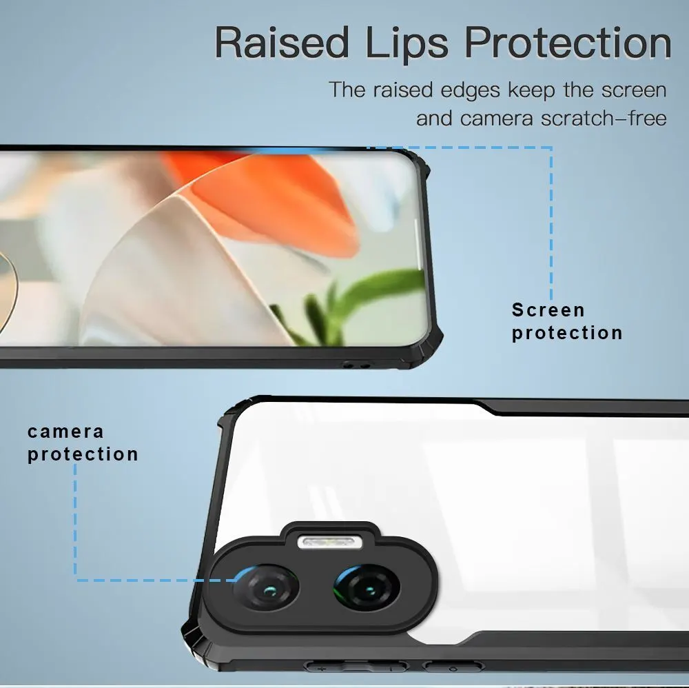 Micvir Back Cover for Poco F7 5G (Transparent, Black, Shock Proof, Polycarbonate, Pack of: 1) — image 4 of 5