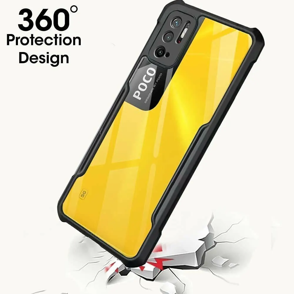 Micvir Back Cover for Poco M3 Pro 5G (Transparent, Black, Shock Proof, Polycarbonate, Pack of: 1) — image 3 of 5