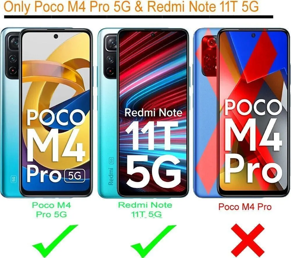 Micvir Back Cover for Redmi Note 11T 5G|Poco M4 Pro 5G (Transparent, Black, Shock Proof, Polycarbonate, Pack of: 1) — image 3 of 5