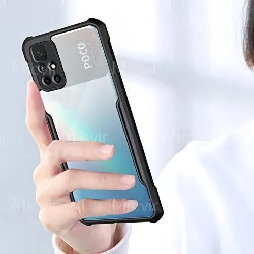 Micvir Back Cover for Redmi Note 11T 5G|Poco M4 Pro 5G (Transparent, Black, Shock Proof, Polycarbonate, Pack of: 1) — image 4 of 5