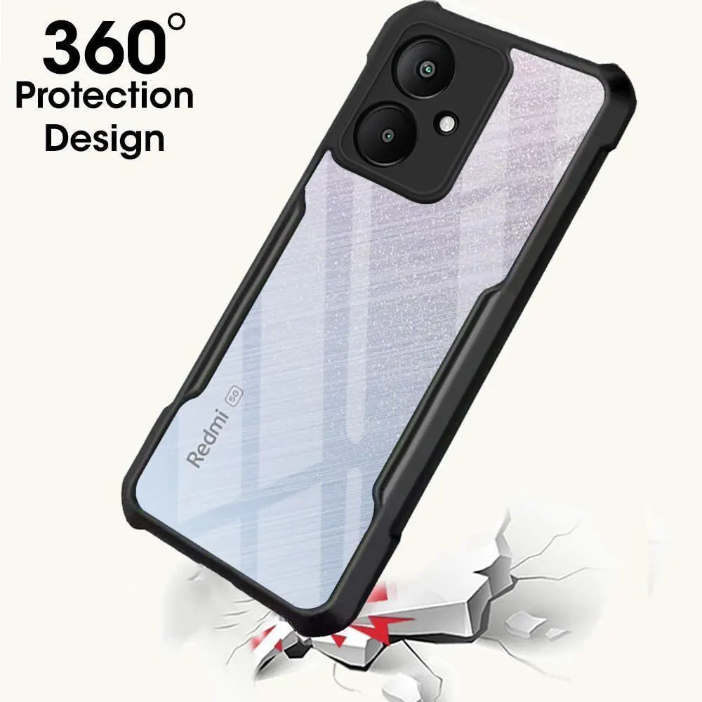 Micvir Back Cover for Poco M6 5G (Transparent, Black, Shock Proof, Polycarbonate) — image 2 of 5