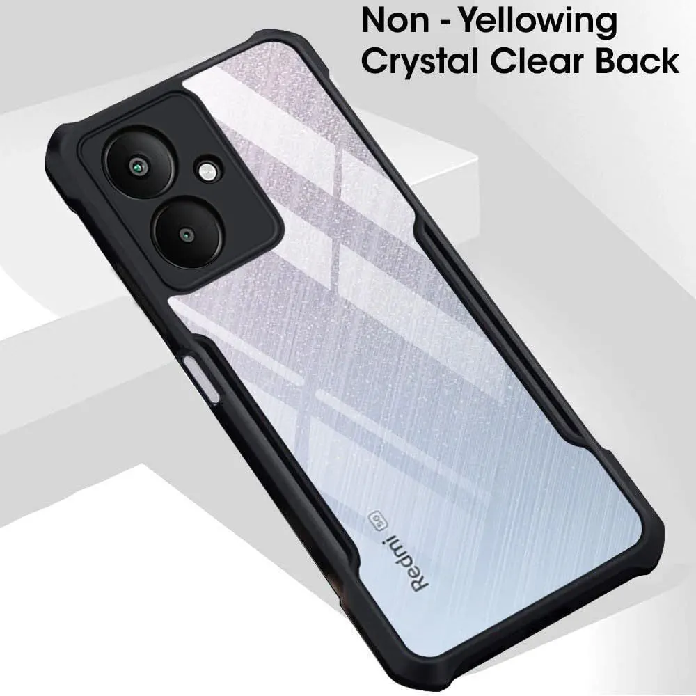 Micvir Back Cover for Poco M6 5G (Transparent, Black, Shock Proof, Polycarbonate) — image 3 of 5